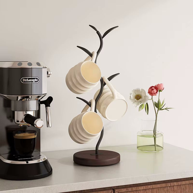 Coffee Counter Mug Tree Cafe Style Decor For Plant Lovers Sprout Hanging Cup Stand