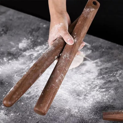 Baker Holding Walnut Wood French Rolling Pins In Harmony Farmhouse Style