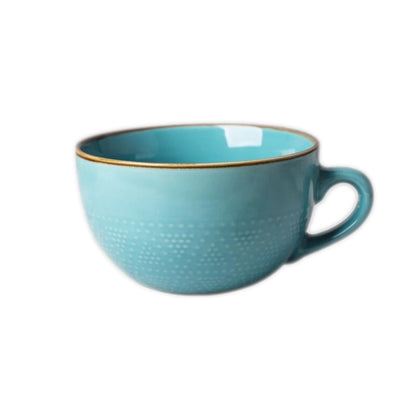 Morning Perk Ceramic Cereal Mug Robins Egg Color Option Oversized Cup