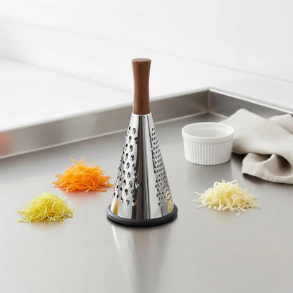Luxury Chef Stainless Steel Cone Grater With Wood Handle