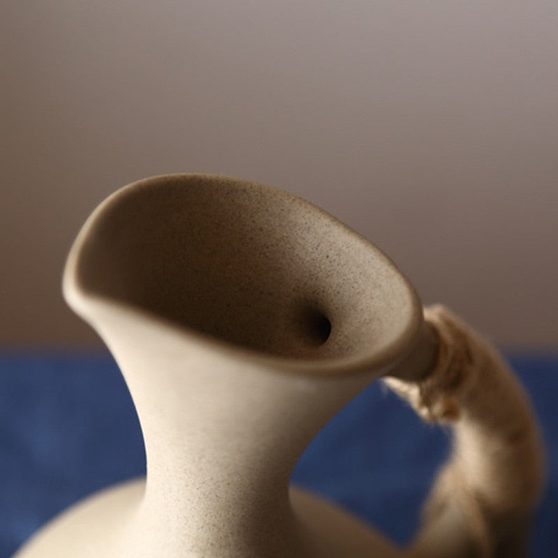 Ceramic Pottery Pitcher Stylish Serveware Tabletop Decor